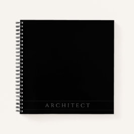 ARCHITECT 8.5" vierkant zwart spiraal Notitieboek