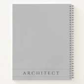 ARCHITECT 8.5x11 grijs spiraalschrift Notitieboek (Achterkant)