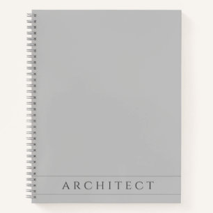 ARCHITECT 8.5x11 grijs spiraalschrift Notitieboek