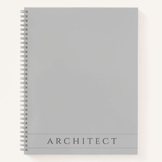ARCHITECT 8.5x11 grijs spiraalschrift Notitieboek (Voorkant)