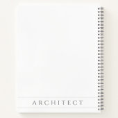 ARCHITECT 8.5x11 spiraalvormig Notitieboek / grijs (Achterkant)