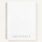 ARCHITECT 8.5x11 spiraalvormig Notitieboek / grijs (Voorkant)
