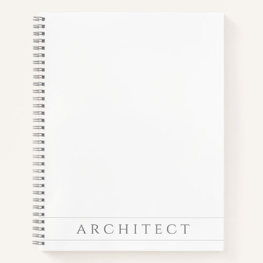 ARCHITECT 8.5x11 spiraalvormig Notitieboek / grijs (Voorkant)