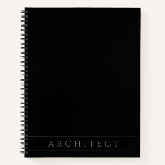 ARCHITECT 8.5x11 Zwarte Spiraal Notebook Notitieboek (Voorkant)