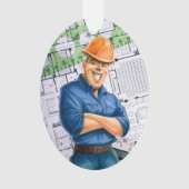 Architect / aannemer / bouwvakker... ornament (voorkant)