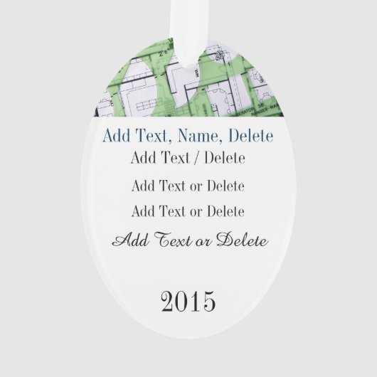 Architect / aannemer / bouwvakker... ornament (achterkant)