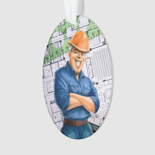 Architect / aannemer / bouwvakker... ornament (voorkant)