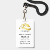 Architect aannemer onroerend goed - Bekijk terug Badge (Achterkant met lanyard)