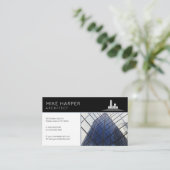 Architect | Architectuur Design Black White Visitekaartje (Staand voorkant)