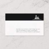 Architect | Architectuur Design Black White Visitekaartje (Achterkant)
