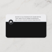 Architect | Architectuur Design zwart Visitekaartje (Achterkant)