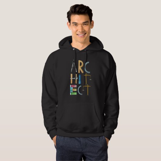 Architect Back To School Architecture Students Men Hoodie (Voorkant volledig)