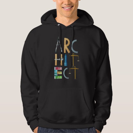 Architect Back To School Architecture Students Men Hoodie (Voorkant)