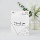 Architect Bedankkaartje met Blueprint Ontwerp Briefkaart (Staand voorkant)