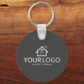 Architect Bedrijfs Opstart Zakelijk Logo Sleutelhanger (Voorkant)