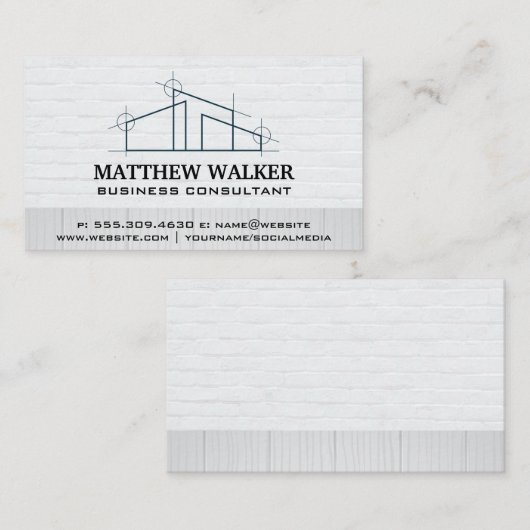 Architect | Bedrijfskaart voor thuisreparatie Visitekaartje (Voorkant / Achterkant)