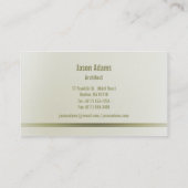 Architect | Beroepsbeoefenaars Visitekaartje (Achterkant)