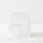 ARCHITECT Bevroren Glas Mok / Navy Blauwe (Voorkant links)