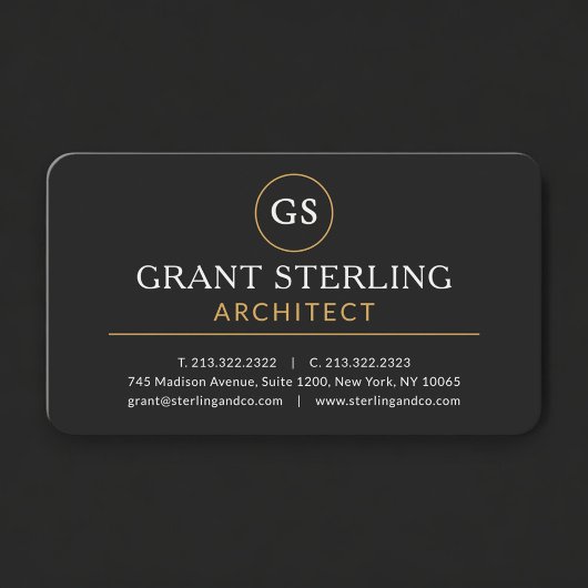 Architect Black Gold Professional Visitekaartje
