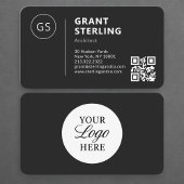Architect Black Logo QR Code Professional Visitekaartje