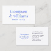 Architect Blauw Wit Professioneel Visitekaartje (Voorkant / Achterkant)