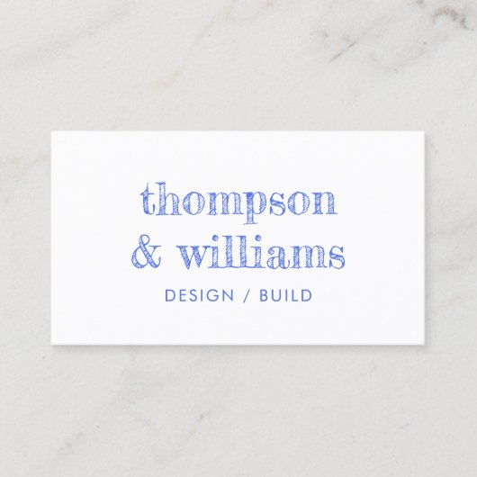 Architect Blauw Wit Professioneel Visitekaartje (Voorkant)