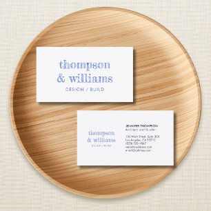 Architect Blauw Wit Professionele Visitekaartje