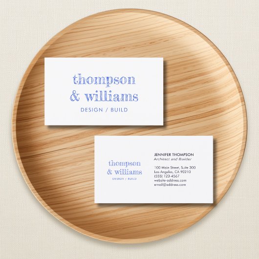 Architect Blauw Wit Professionele Visitekaartje