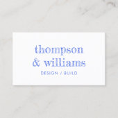 Architect Blauw Wit Professionele Visitekaartje (Voorkant)