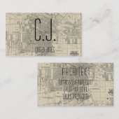 architect blauwdruk visitekaartje (Voorkant / Achterkant)