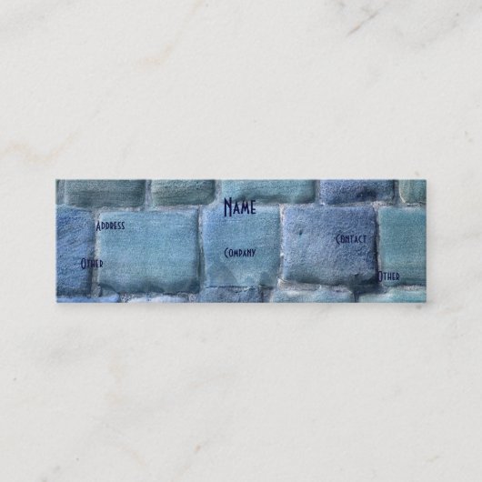 Architect Blue Sandstone Mini Visitekaartje (Voorkant)