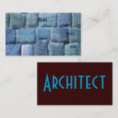 Architect Blue Sandstone Visitekaartje (Voorkant / Achterkant)