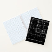 Architect Blueprint Aangepaste Naam Professioneel  Notitieboek (Binnen)