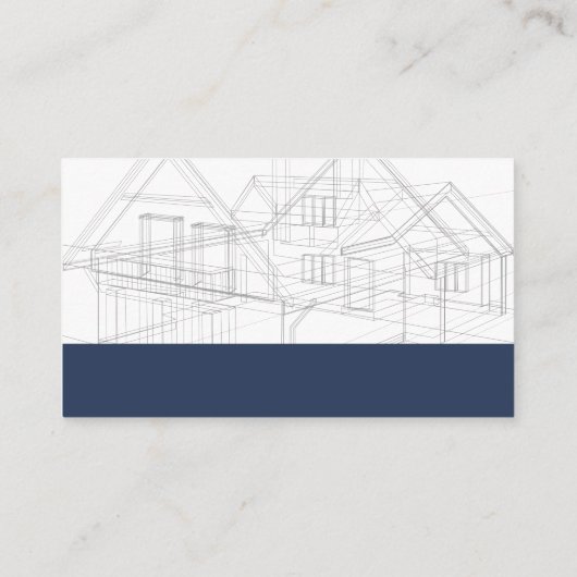 Architect Blueprint | Logo Huiseigendom Visitekaartje (Achterkant)