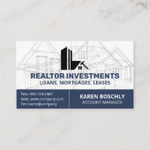 Architect Blueprint | Logo Huiseigendom Visitekaartje (Voorkant)