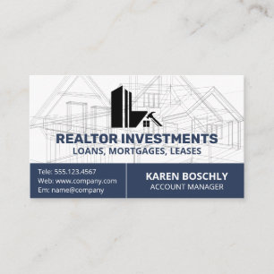 Architect Blueprint   Logo Huiseigendom Visitekaartje