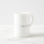 Architect Bone China Mok / Zwart (Voorkant rechts)