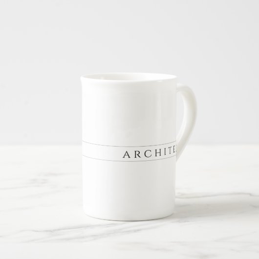 Architect Bone China Mok / Zwart (Voorkant rechts)