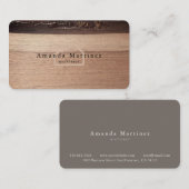 Architect Bouw Huis Hout Visitekaartje (Voorkant / Achterkant)