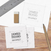 Architect Bouwer Ingenieur Vierkante Visitekaartje