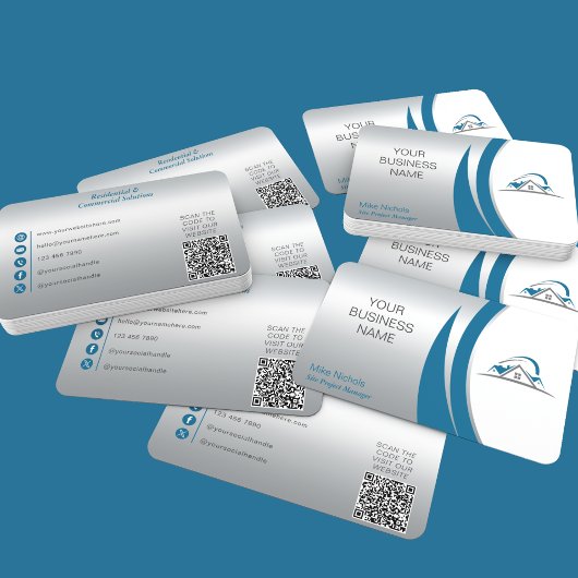 Architect, bouwer, makelaar, dakconstructie visitekaartje