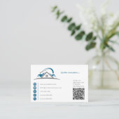 Architect, bouwer, makelaar, dakconstructie visitekaartje (Staand voorkant)