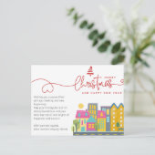Architect Bouwer Waterverf Minimaal Kerstmis Briefkaart (Staand voorkant)