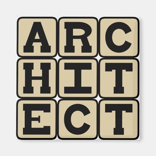 Architect, Bouwontwerper Magneet (Voorkant)