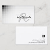 Architect Bouwvaardigheden Cursief Monogram Visitekaartje (Voorkant / Achterkant)