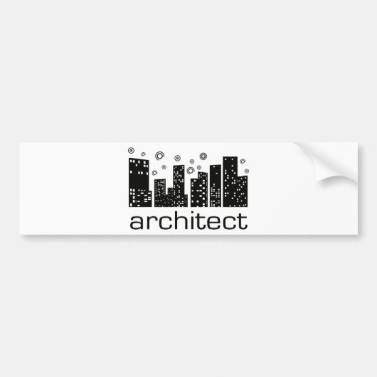 Architect Buildings Cool design! Bumpersticker (Voorkant)