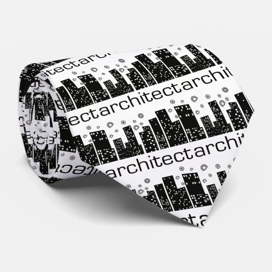 Architect Buildings Cool design! Stropdas (Opgerold)