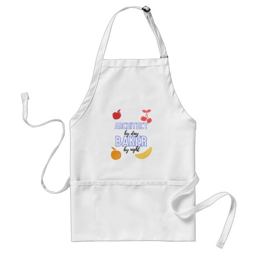 Architect-by-Day Baker-by-night-Funny Baking Gift Standaard Schort (Voorkant)