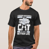Architect Cat Buildings Civil House Architecture T-shirt (Voorkant)
