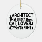 Architect Cat Lover Keramisch Ornament (Links)